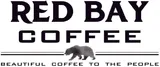 Red Bay Coffee logo with walking bear and text that reads: Beautiful coffee to the people. A Black-owned F&B supplier of coffee.
